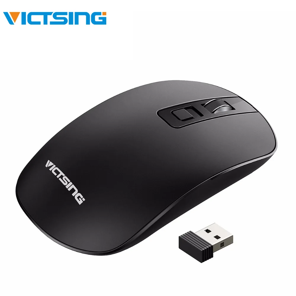 

VicTsing 2.4G Wireless Mouse DPI Adjustable Click Noiseless Computer Mouse Smooth Comfortable Slim Ergonomic Mouse for PC/Laptop