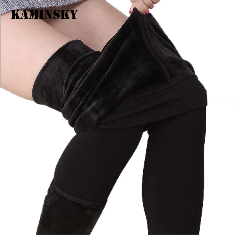 Kaminsky Trend pletení S-XLNové podzimní a zimní dámské módní kalhoty s vysokým pasem a kvalitní tlusté sametové legíny kalhoty