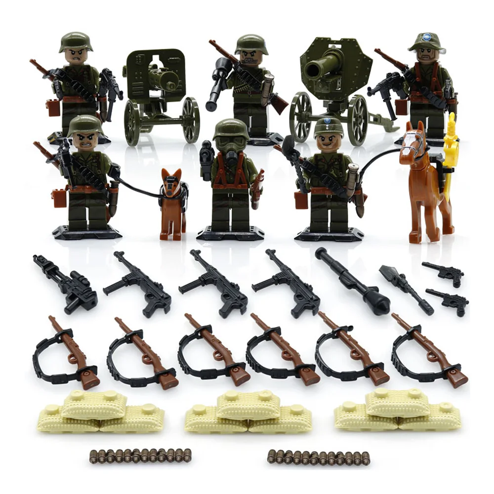 

World War 2 Military Building Blocks Set, WW2 Army Soldiers Building Bricks Mini Action Figures Play Toys for Kids Wholesale