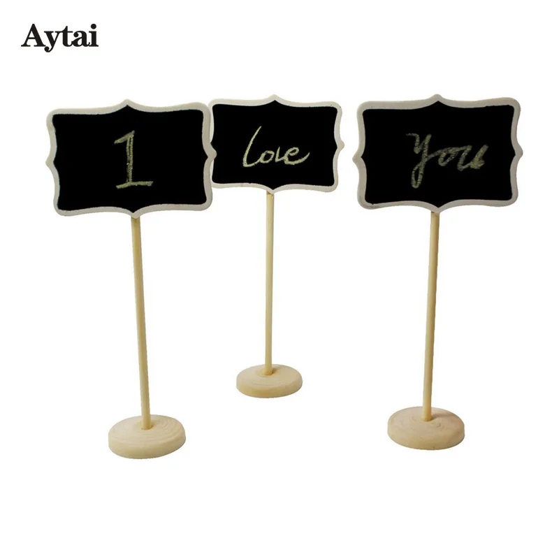 Buy Aytai 60pcs Wooden Blackboard Table Number Holders