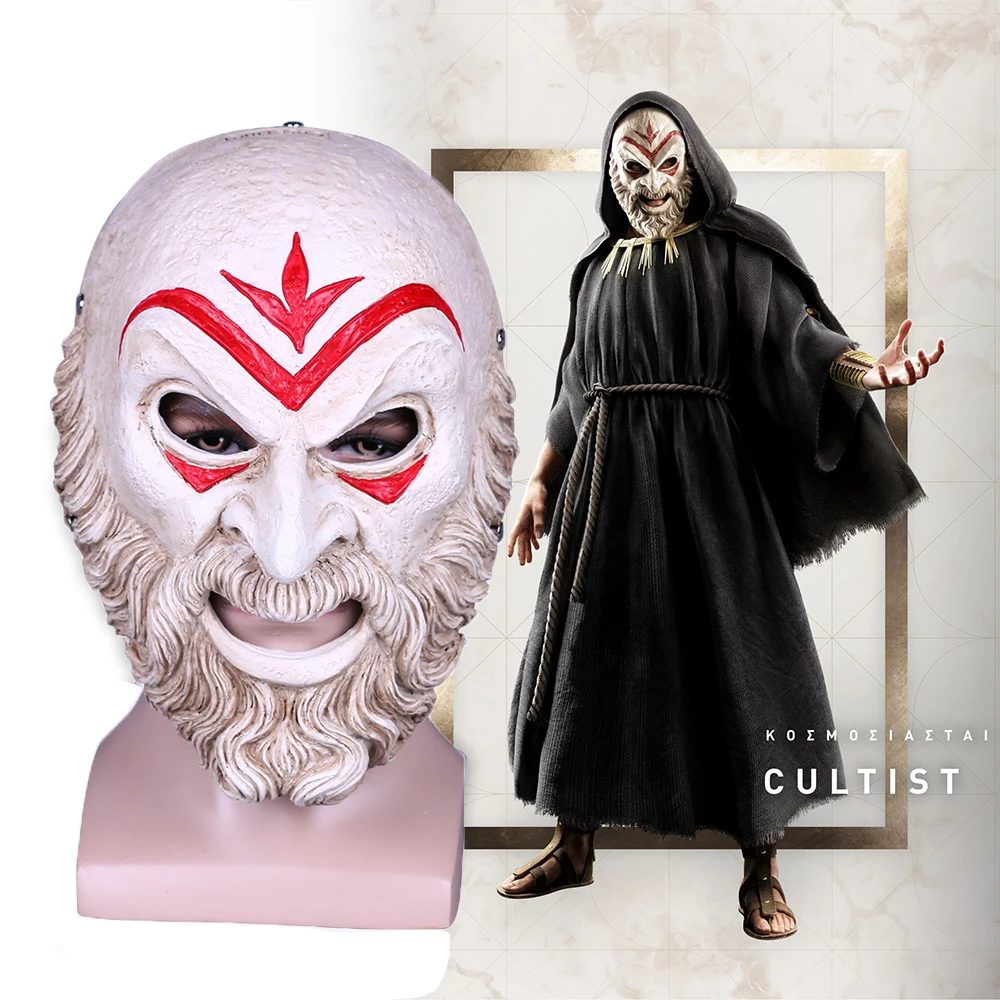 

Game Assassin Ezio Creeds Odyssey Hierarch Mask Resin Cosplay Accessories Halloween Props Prom Party Resin Mask Gift