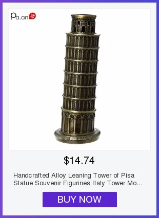 Статуя Пизанской башни ручной работы из сплава, сувенирные статуэтки, модель итальянской башни, набор для украшения стола, подарки, Прямая поставка