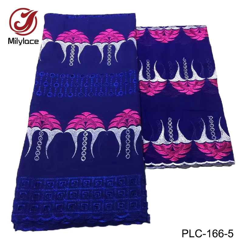 2 in 1 swiss cotton lace fabric 5 yards plus +2 yards swiss cotton headtie for african laies high quality lace PLC-166 2 in 1 swiss cotton lace fabric 5 yards plus +2 yards swiss cotton headtie for african laies high quality lace PLC-166