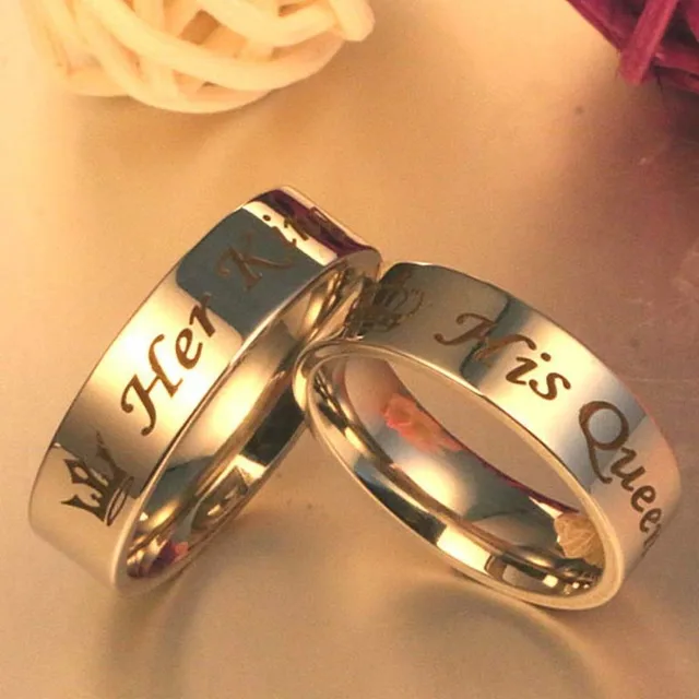 Aliexpress Com Buy Crown Rings His King Her Queen Personalize