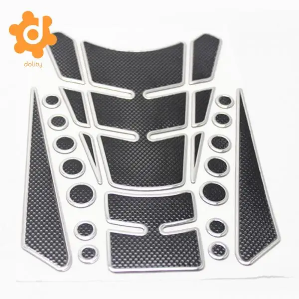 3D Motor Motor Pad Tank Bike Auto Truck Metall Sticker Mat for Yamaha Silver Strong adhesive vinyl waterproof and durable