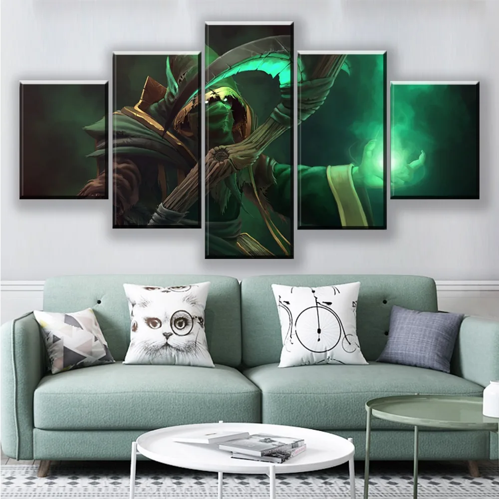  Modern Wall Decor Game Poster Canvas Art HD Print Painting 5 Pieces DotA 2 Hood Necrophos Scythe Pi