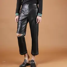 27-44 Новинка мужская одежда стилист волос модный дизайнер чистая линия украшения кожаные брюки плюс размер певица костюмы