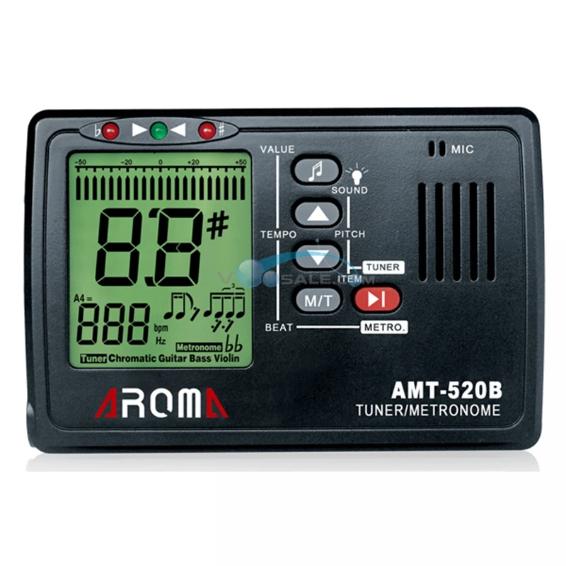 

AMT-520B Aroma Metro-tuner Metronome Tuner and Tone Generator 3 in 1 AMT520B For Chromatic Guitar Bass Violin Guitar Accessories