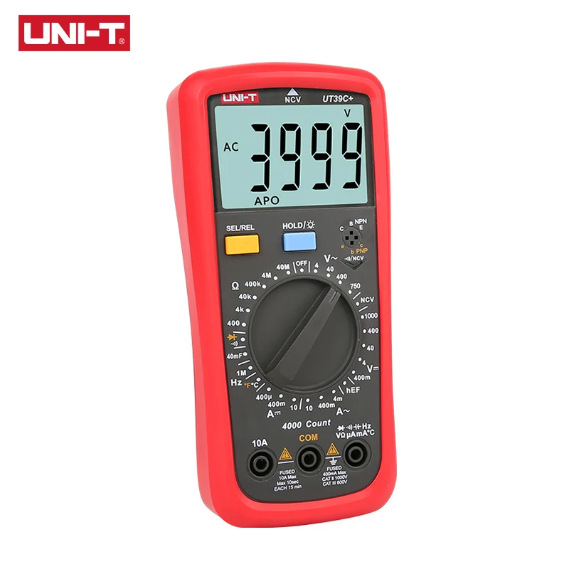 Цифровой мультиметр UT39C + тестер диапазона авто улучшенный с UT39A/UT39C AC DC V/A
