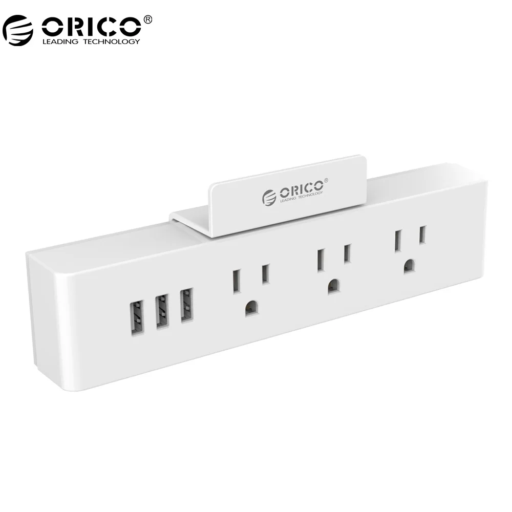 ORICO Power Strip Travel Electrical Socket USB Charger 3