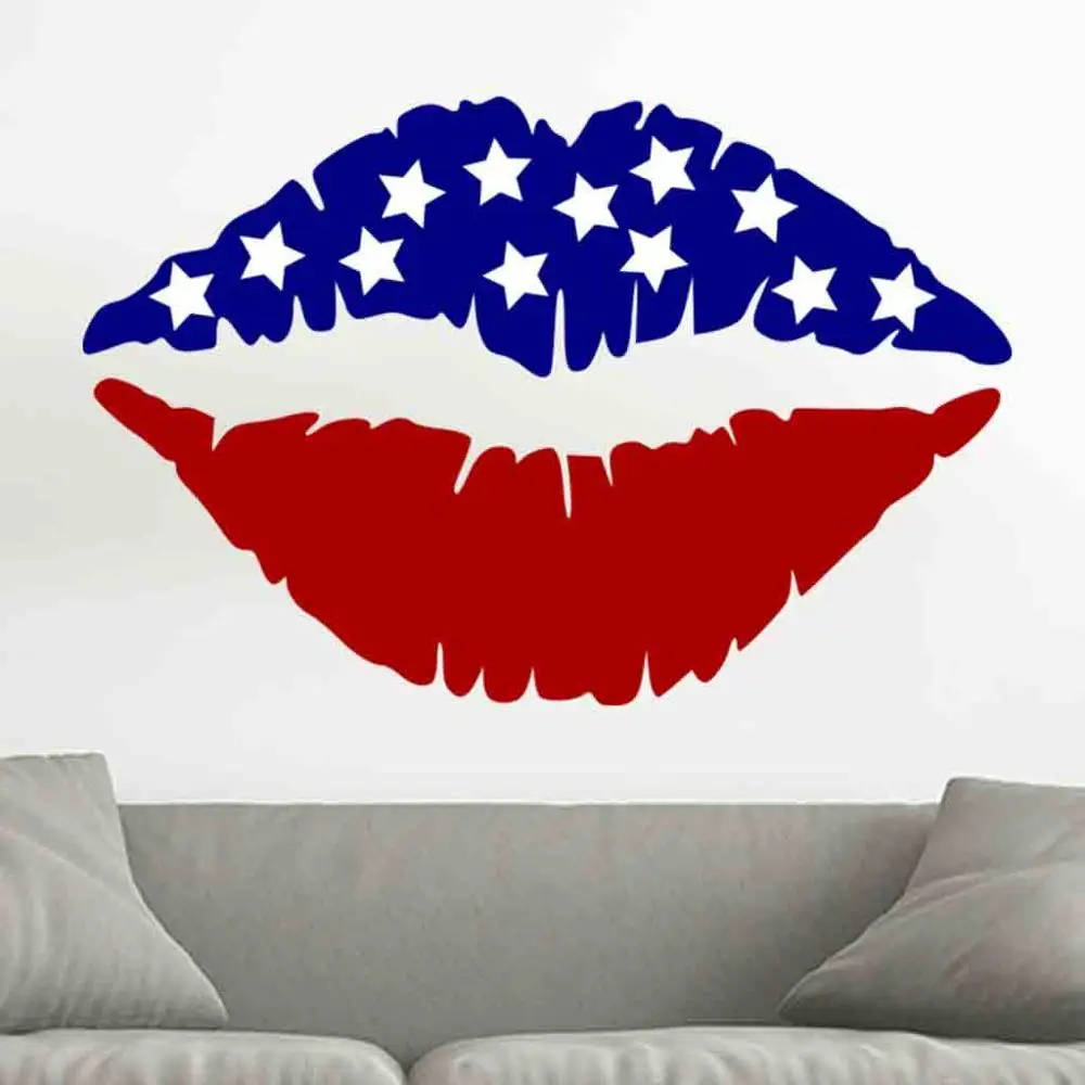 День Независимости 4 июля виниловые DIY настенные стикеры США карта благодарения