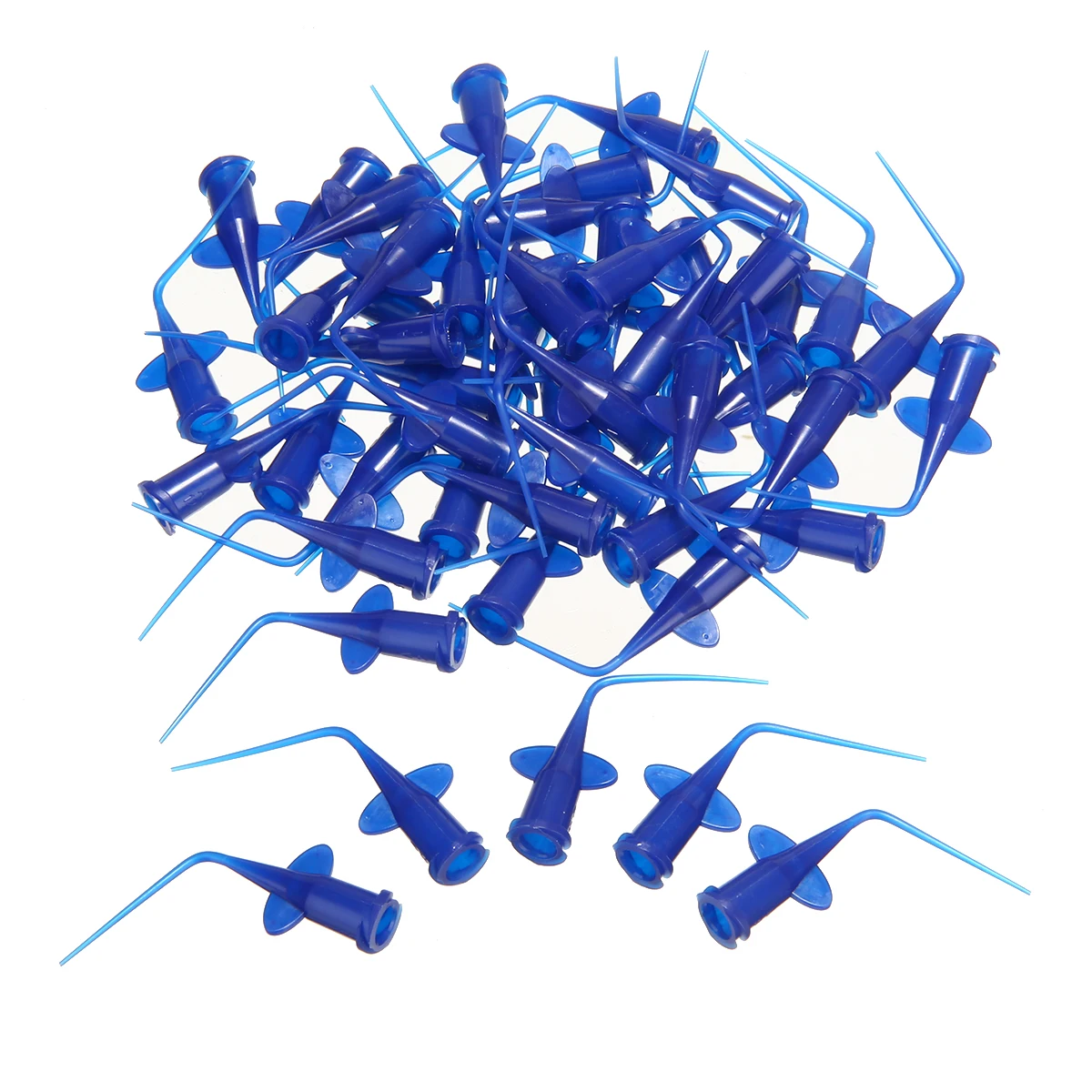 50 Pieces Dental Irrigation Tips Disposable Syringe Tips Blue Dental Disposable Syringe Tip Dental Irrigation Tips For Dentist