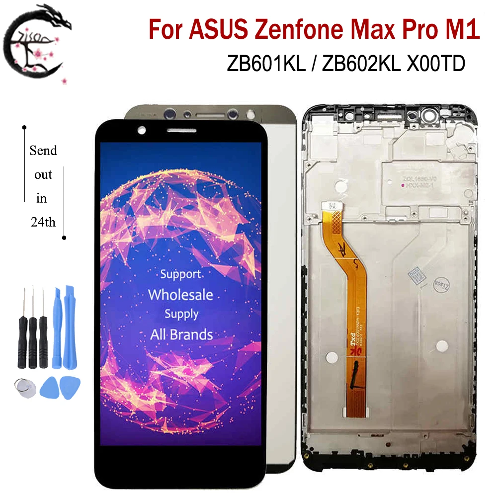 Kopen Lcd Met Frame Voor Asus Zenfone Max Pro M1 ZB601KL ZB602KL X00TD Full Lcd scherm Touch Sensor Digitizer Vergadering 5.99\