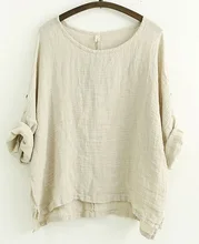 Product release in the spring of 2015, the original design of 100% cotton linen ms leisure shirt of loose big yards