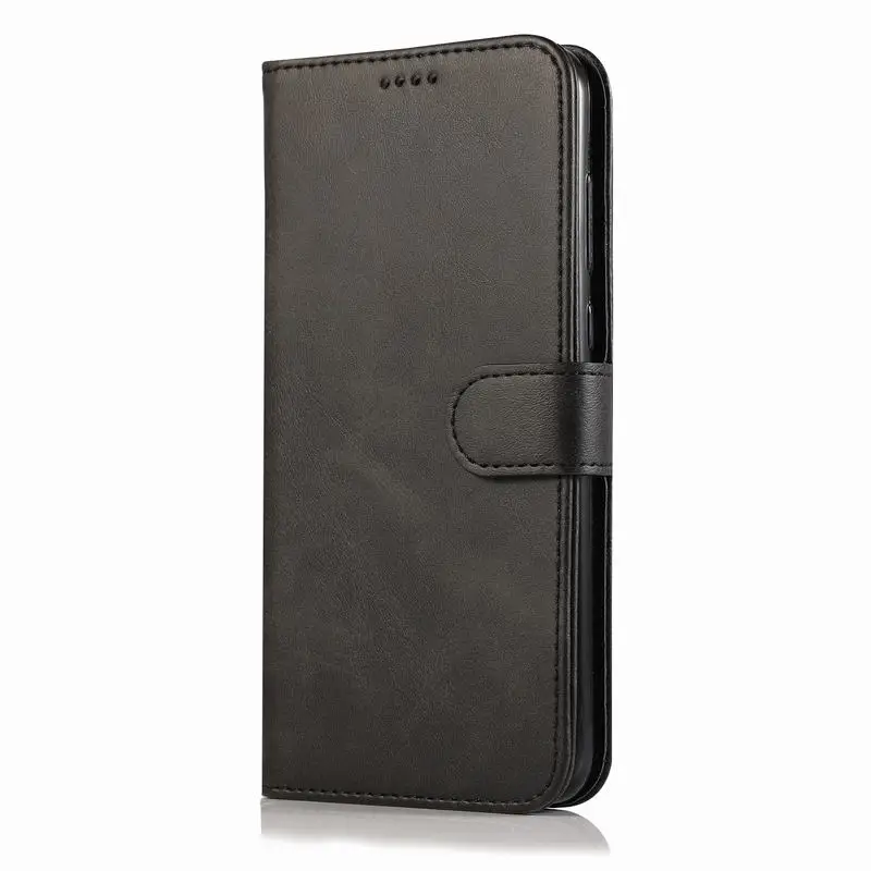Для samsung Galaxy J7 Pro J730, чехол, роскошный Магнитный Флип, винтажный кошелек, кожаный чехол для телефона s для samsung J 7 Etui - Цвет: Black