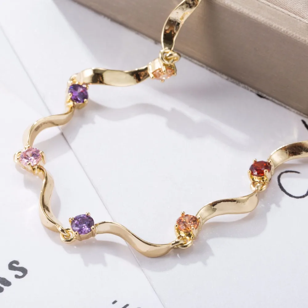 Gussiarro новые круглые хрустальные браслеты на ногу ножные браслеты женские босиком ювелирное изделие "кроше" женские розовые золотые цвета ножной браслет
