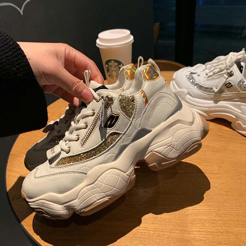 Beige chunky shoes Clearance