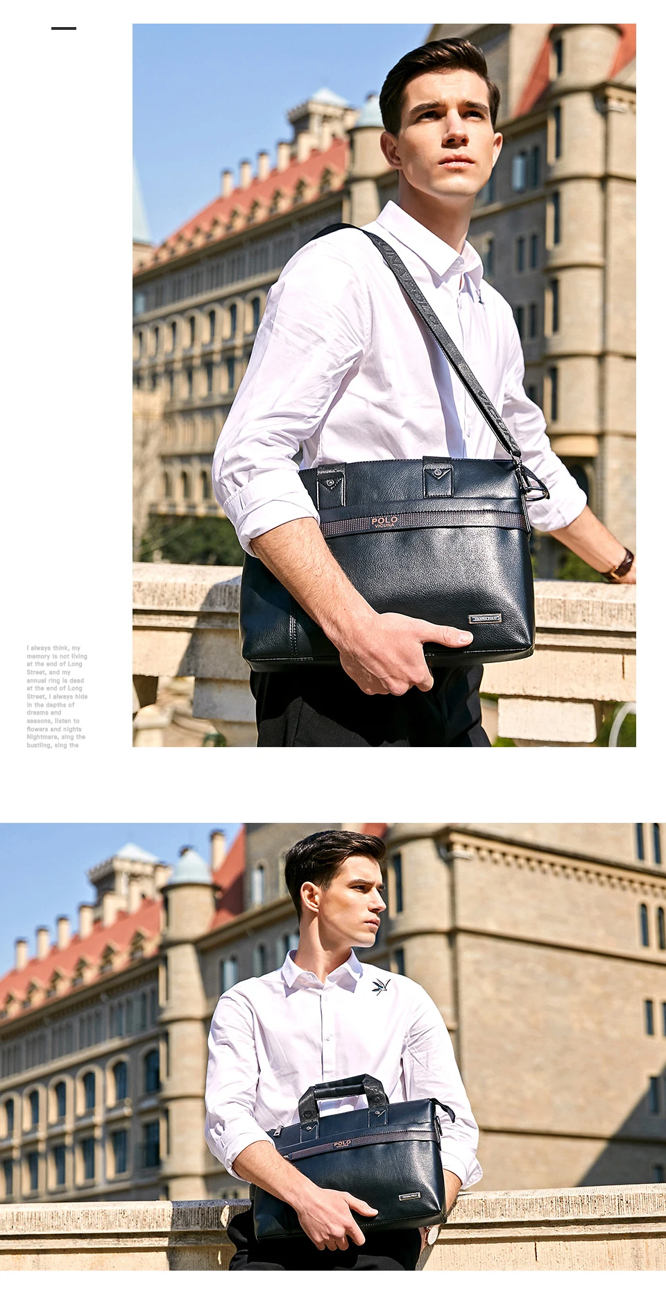 guy holding a leather laptop bag