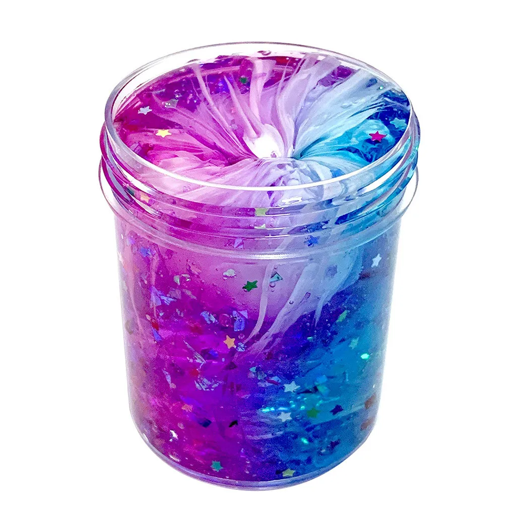 

Kids Slime toy Child New antistress Rainbow DIY Mixing Cloud Slime Clay Toy Child Anti-stress Toy Relax 120ml Beautiful Clay Toy