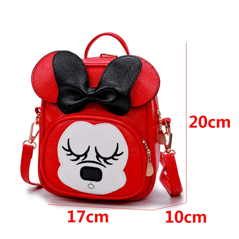 Disney Minnie Микки Маус рюкзак с бантом для девочек школьная сумка детей милые детские
