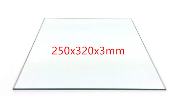Funssor боросиликатное стекло 320*250*3 мм для mendelmax 1 5 2 3 Reprap аксессуары 3D принтера |