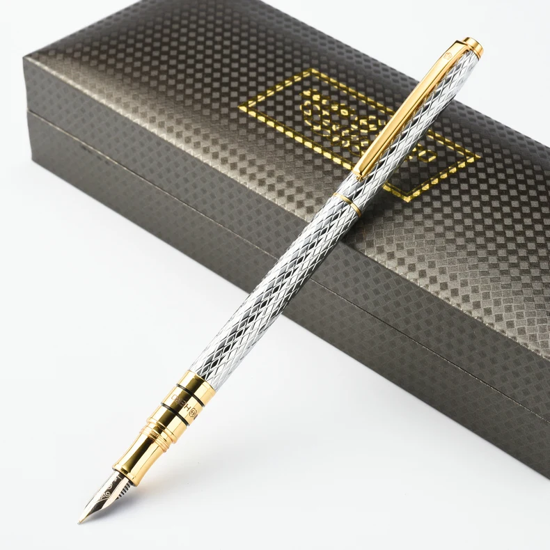 Высокое качество роскошные 10 K перьевая ручка золотого цвета чернил перьевая ручка 0,5 мм Caneta tinteiro Stylo Плюм Пенна stilografica Vulpen 03860