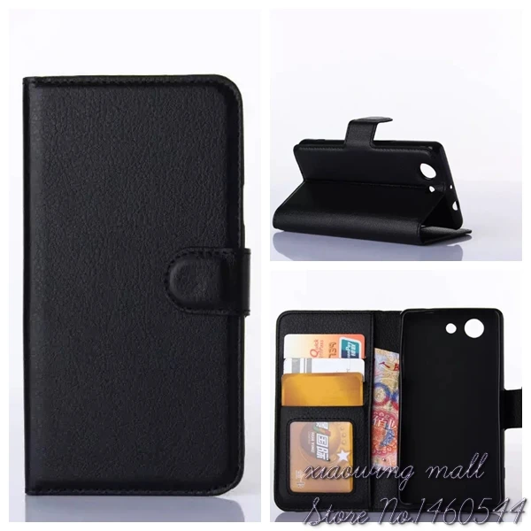 High Quality Case For Sony Xperia Z4mini Litchi Texture Leather Wallet Stand Z4compact/Z4mini |