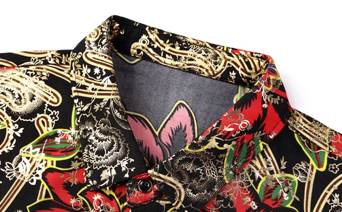 Мода Slim Fit шелковое платье рубашка Для мужчин 2019 гладкая атласная футболка с