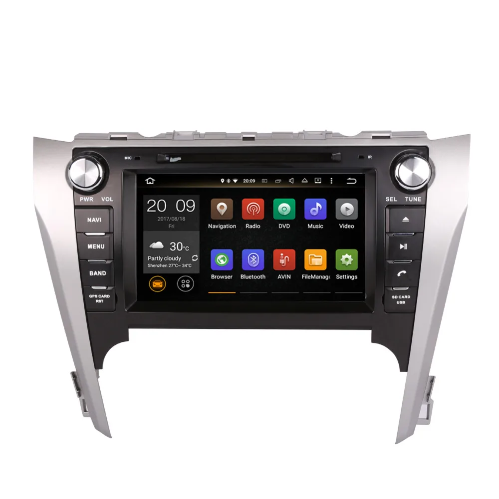 Sale Android 8.0 Octa Core 4GB RAM Car Auto Radio Stereo For Toyota Camry/Aurion 2012- GPS Navigation CD DVD Multimedia Player 2