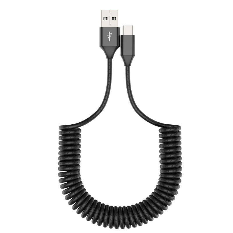 Usb-type C зарядный кабель для samsung Поддержка Max 3A 40 см Спиральный кабель для передачи данных зарядный провод для мобильных телефонов типа C