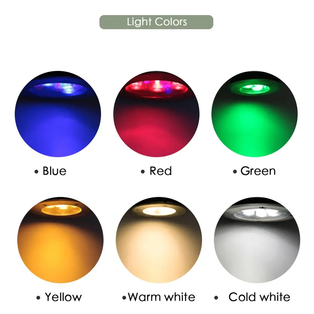 Светодиодный подземный светильник IP68 RGB наружный водонепроницаемый точечный из
