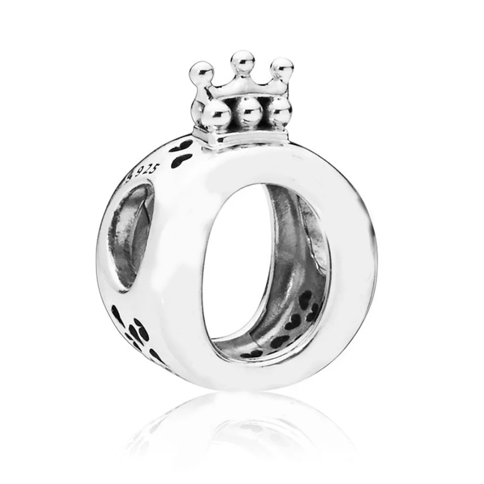 

Authentic 925 Sterling Silver Signature Crown O Charm Openwork Bead Fit Pandora Bracelet Bangle For Women DIY Jewelry Making