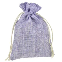 9x12 см фиолетовые пользовательские печатные джутовые маленькие мешочки с кулиской Подарочный пакетик для украшений 100 шт 3," x 4,7"