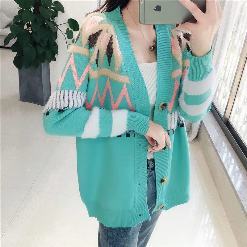 

New Fashion 2019 Women Autumn Winter Sweater Cardigans Warm Knitted Sweaters Cardigan Lady