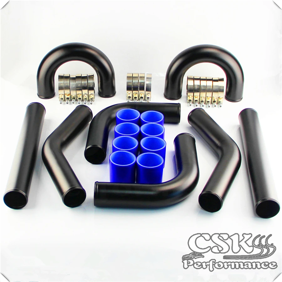 UNIVERSAL 3&quot 76MM TURBO BOOST INTERCOOLER PIPE KIT 8 PCS Aluminum PIPING |
