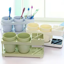 Творческий Ванная комната Зубная щётка держатель стиральная Кубок Ванная комната стирка набор пара зубы зубной пасты стойки Чистка чашки