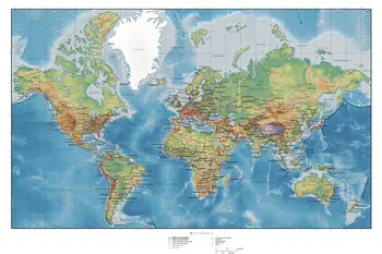 

Custom Canvas World Map Poster World Map Wall Stickers Wall Decals Retro Map of World Wallpaper Bedroom Mural Home Decoration