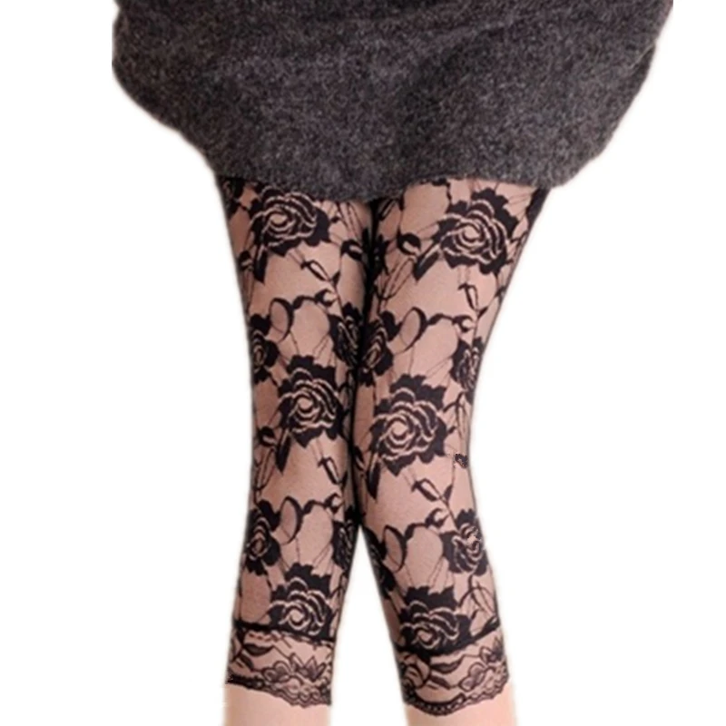 VISNXGI Leggings For Plus Size Women Lace Capris Elastic High Waist Sexy Skinny Leggings Black Mesh Calf-Length Capris Pants VISNXGI Leggings For Plus Size Women Lace Capris Elastic High Waist Sexy Skinny Leggings Black Mesh Calf-Length Capris Pants
