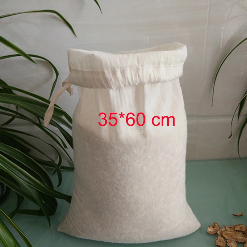 

35*60cm Large Cotton Straining Bag for Nut Milk, Sprouting, Juicing,in a Bag Straining for Homebrew wine Hops tea brew stainer