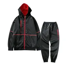 Спортивный костюм Для мужчин толстовки Для мужчин флис костюмы печати Спортивная 2 шт. куртки+ брюки Sudaderas Hombre тонкий Мужская одежда