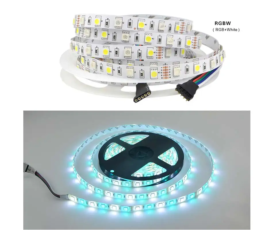 11 цветов 5050 SMD светодиодный светильник 5 м 12 в RGB RGBW RGBWW водонепроницаемый декоративный светильник 60 Светодиодный s/M желтый, розовый, голубой