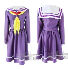 Nuevo Envío Libre El Juego De la Vida No Juego No vida Shiro Cosplay Nogemu Noraifu Kawaii Girls Uniforme de Marinero dress