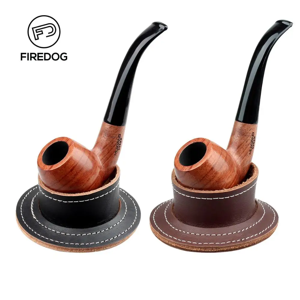 

FIREDOG Smoking Pipe Genuine Leather Smoking Pipe Stand Holder Rack Bracket Accessories Tobacco Cigarette Pipes Stand