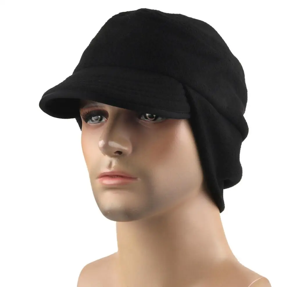 6pcs Women Cold Weather Sport Baseball Hats with Ear Cover Neck Warmer Mens Polar Fleece Brim