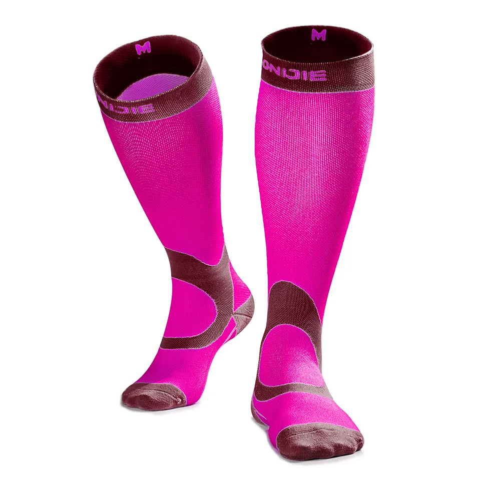AONIJIE E4069 Компрессионные носки чулки спортивные подходят для бега марафон Футбол Велоспорт медсестры Shin Splints Sports Oudtoor - Цвет: Rose
