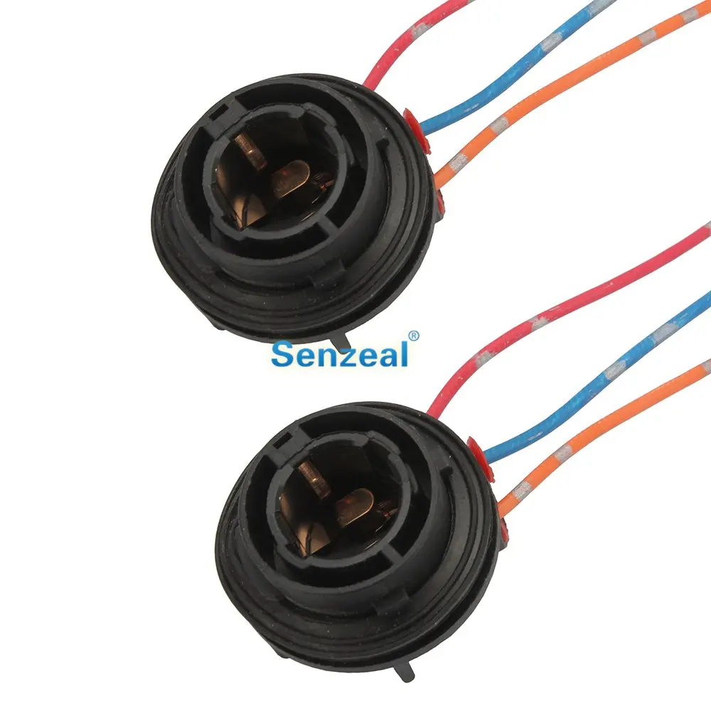 Senzeal 2pcs 1157 Car Light Bulbs Socket Holder Bay15d Car Led Smd