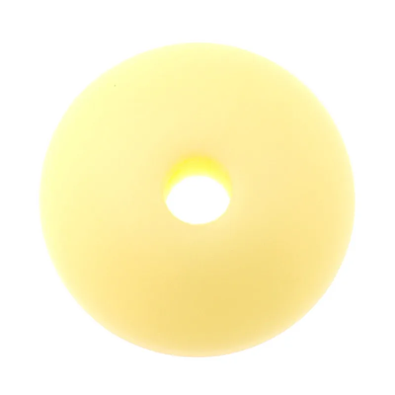 100 шт 12 мм* 7 мм чечевица силиконовый Прорезыватель для зубов из бусин плоские Новорожденные Детские Прорезыватели Браслеты Ожерелье пищевой игрушки для вечеринки перед рождением ребенка - Цвет: 33 Cream yellow