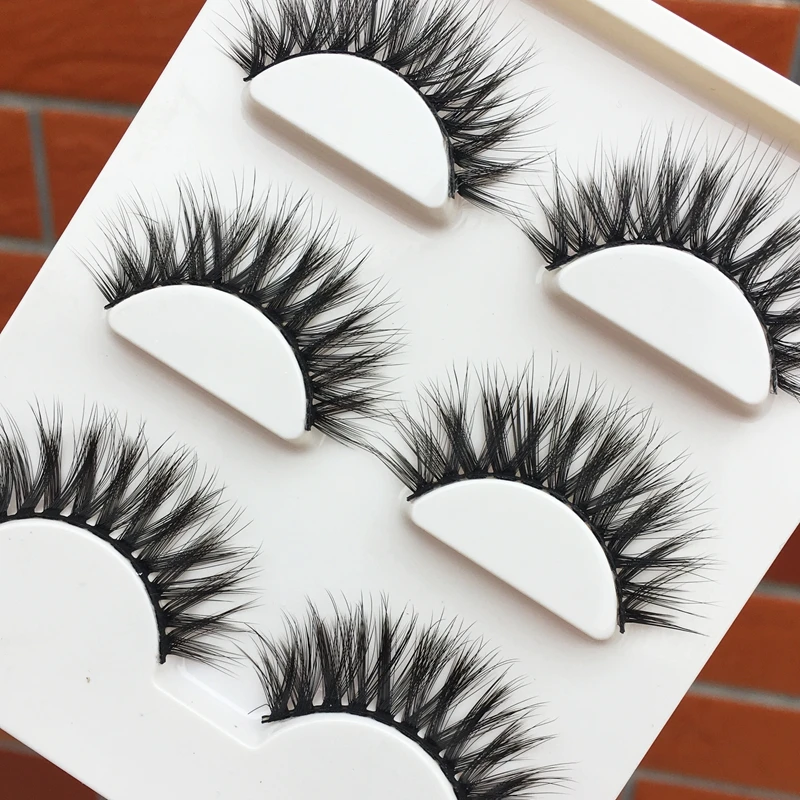

Pure Handmade Cotton 3D False Eyelashes Natural Long Cross Tapered Soft Eyelash Extension Stage Make-up Thick Fake Eyelashes