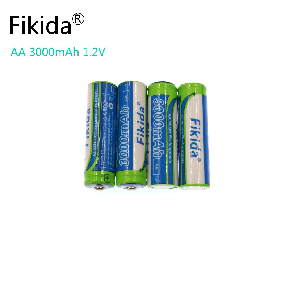 Новинка Fikida 1,2 V Высокая емкость NiMH AA 3000mAh перезаряжаемая батарея 2A дистанционный фонарик Будильник камера игрушка Батарея