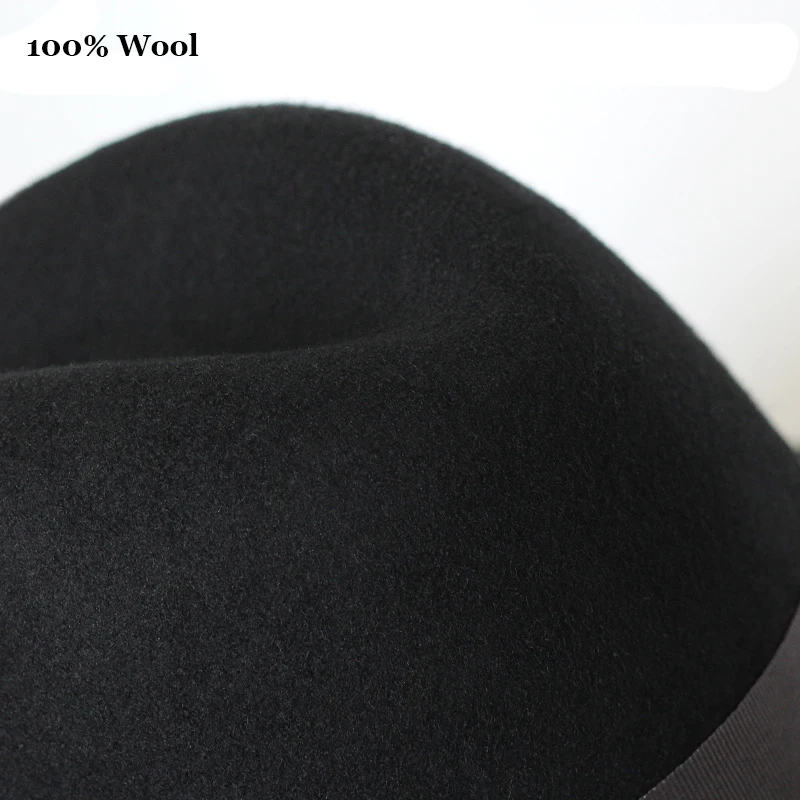 Men Floppy Felt Trilby Felt Fedora Hat 